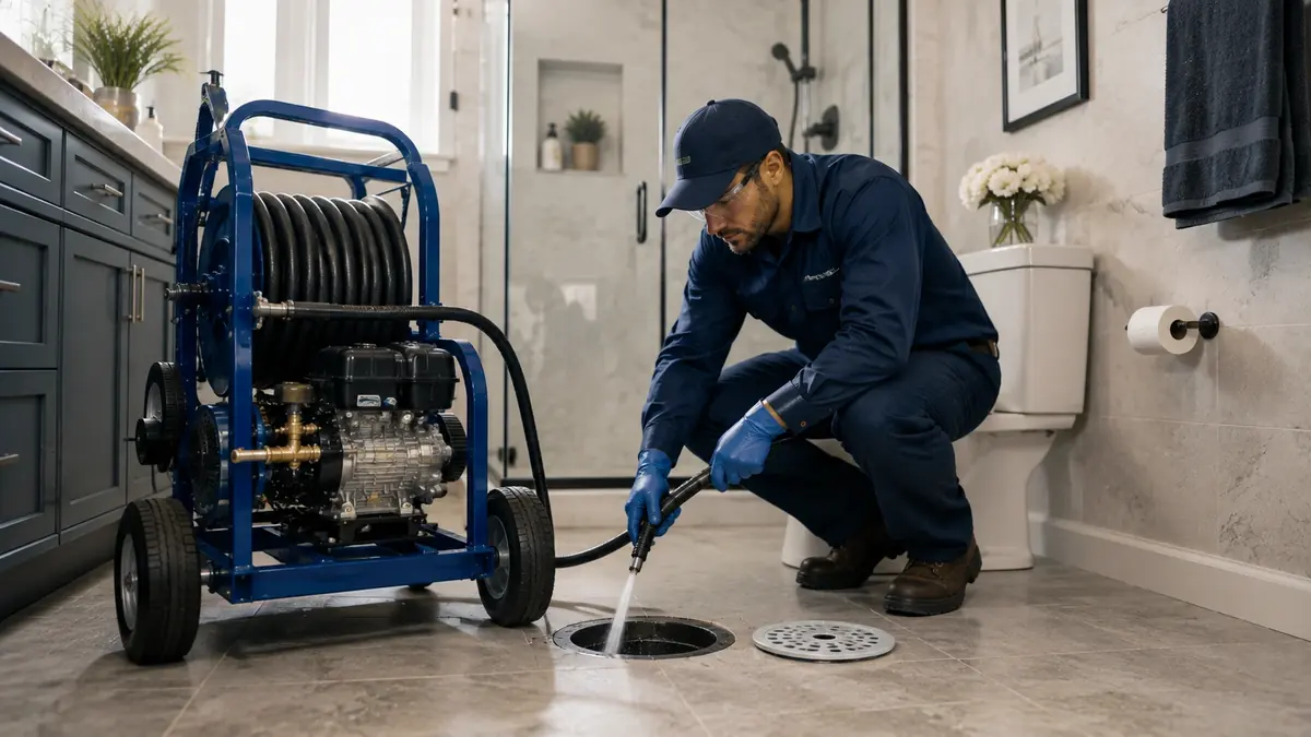 Bathroom Drain Hydro Jetting in Beverly Hills