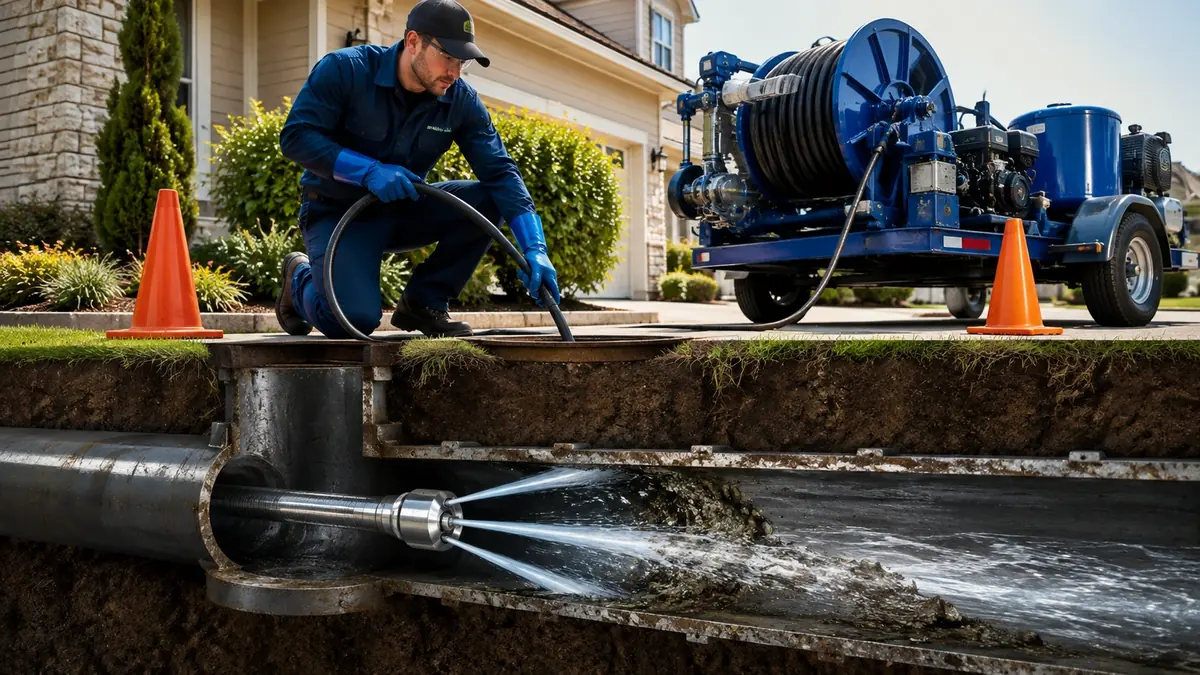 Main Sewer Line Hydro Jet Cleaning in Beverly Hills