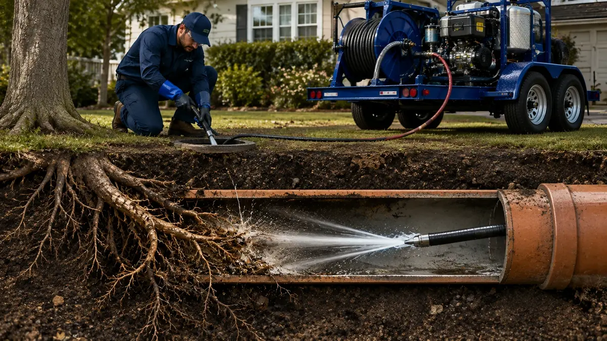 Tree Root Removal with Hydro Jetting in Beverly Hills